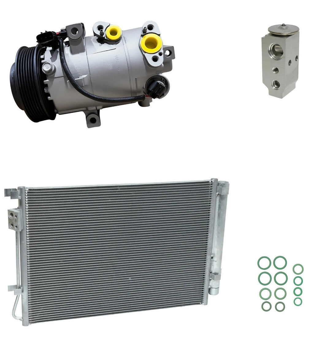 AC Compressor Kit With Condenser Replacement for Hyundai Accent (2021–2024)