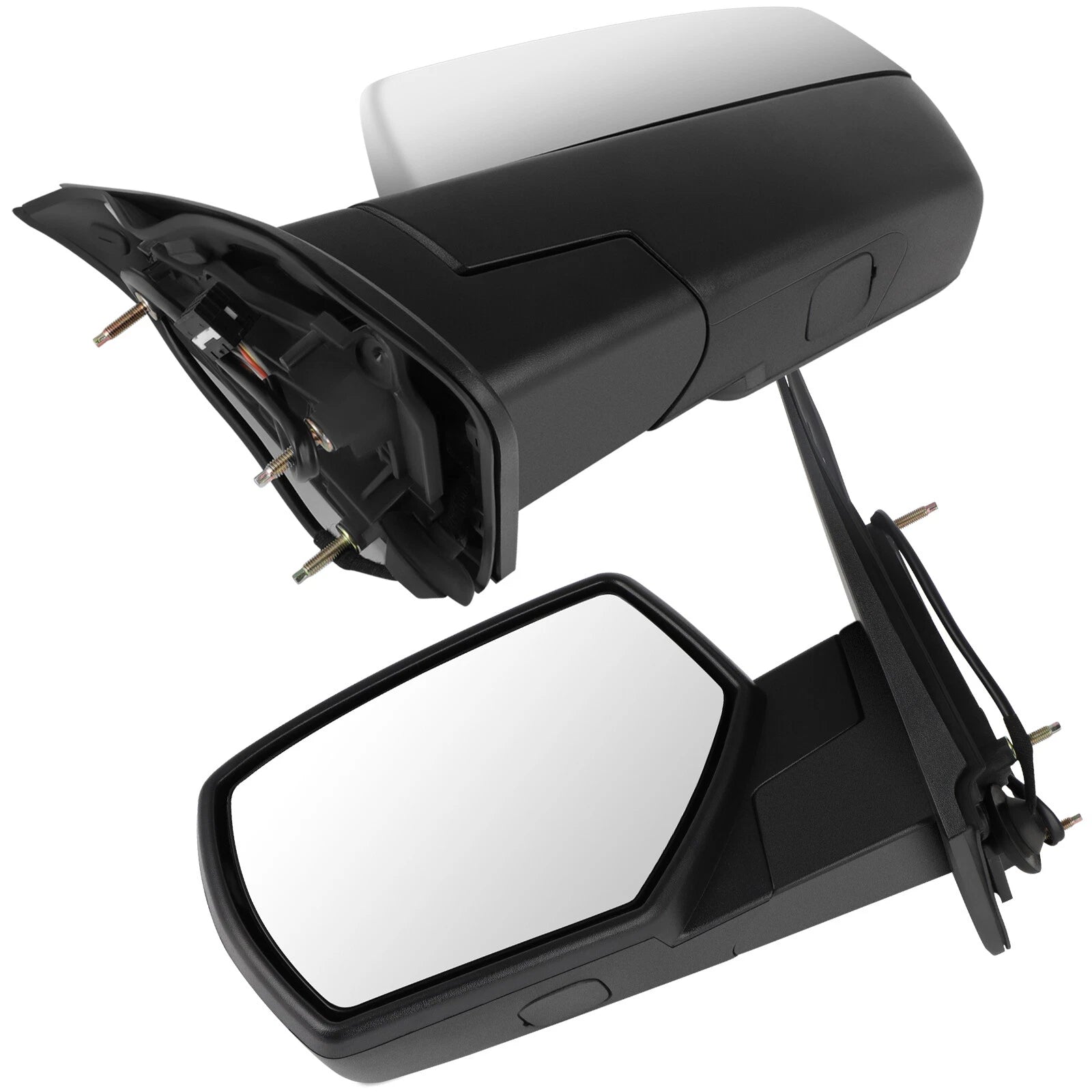 Chrome Power Mirror for Chevy Silverado 1500 (2014–2017) Left Driver Side Heated