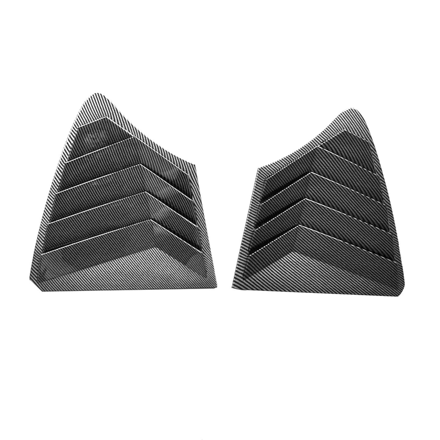 2X Carbon Fiber Look Side Window Louver Shutter Cover for Infiniti Q50 (2014–2023)