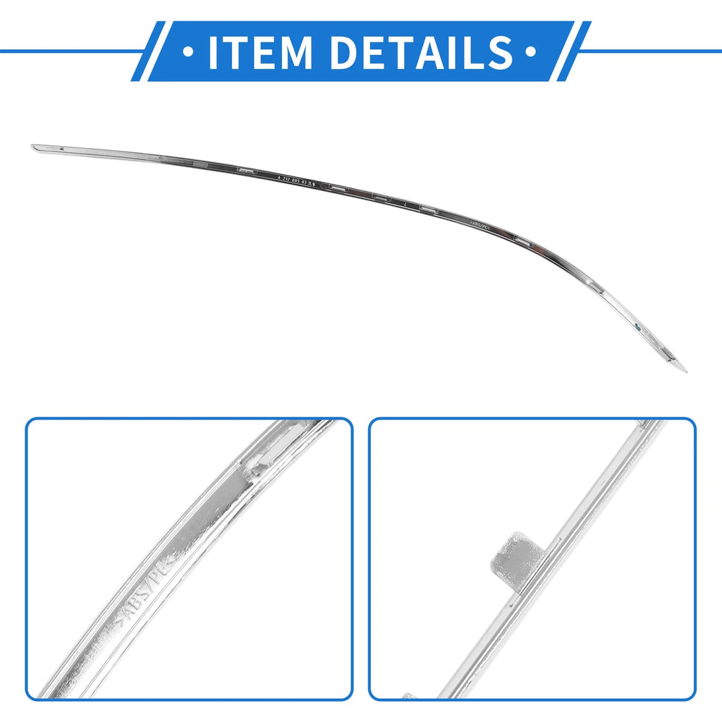 Bumper Grille Trim Garnish No. 2128850321 for Mercedes-Benz E-Class (2010–2013)