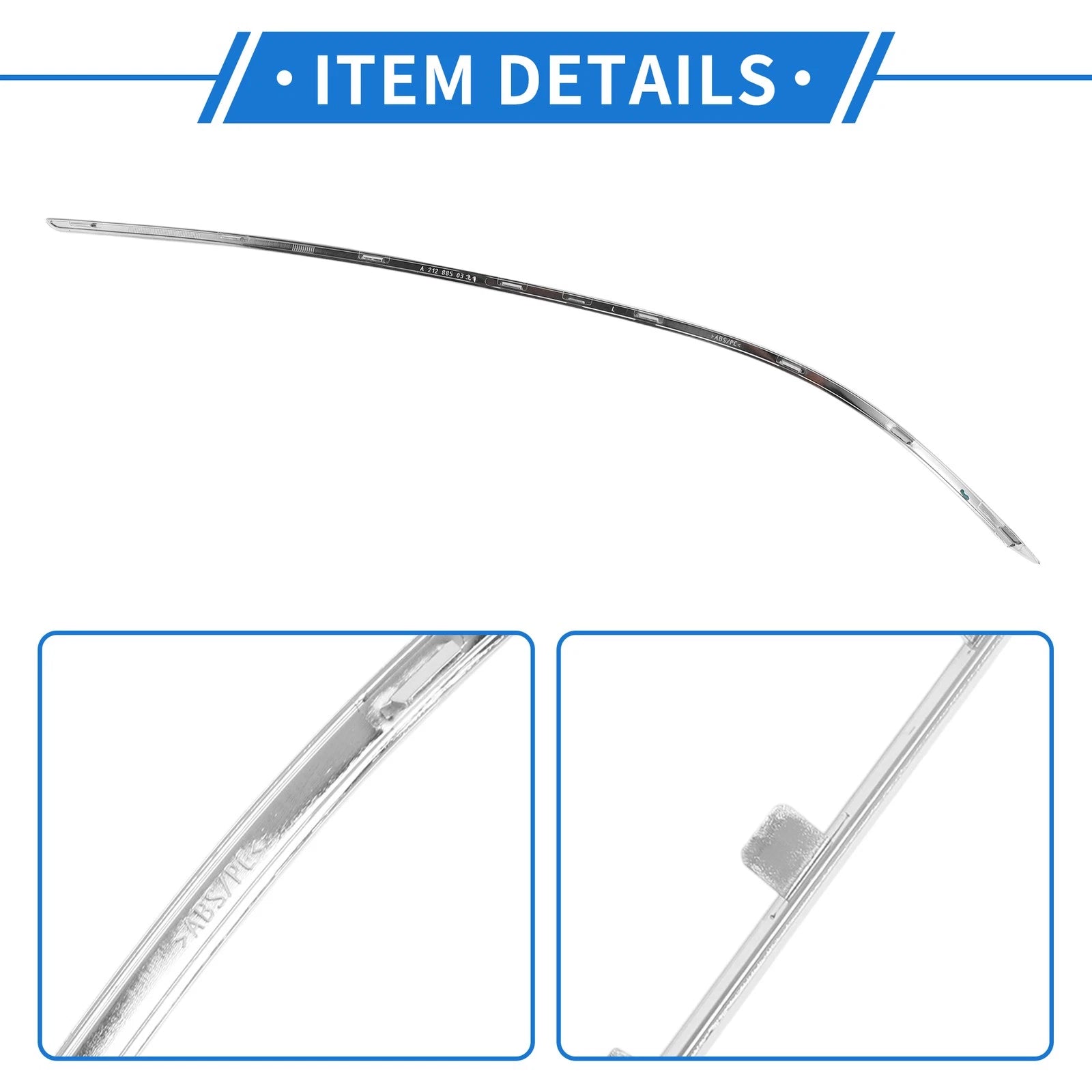 Bumper Grille Trim Garnish No. 2128850321 for Mercedes-Benz E-Class (2010–2013)