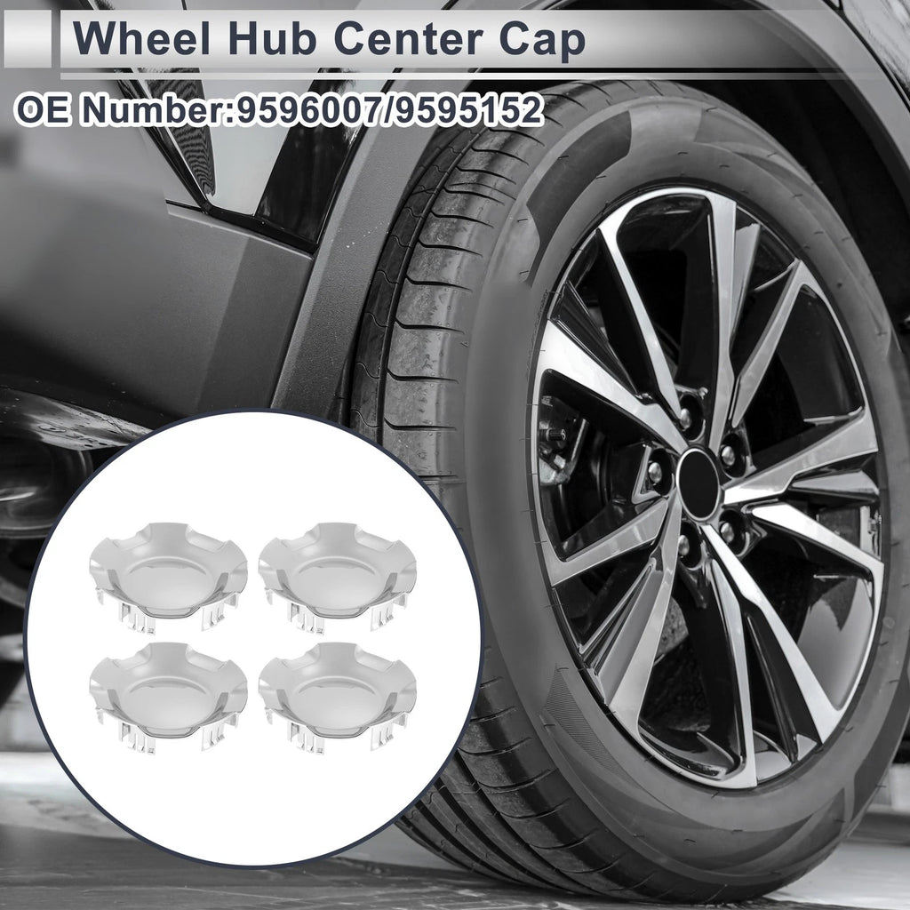 Set of 4 Silver Tone Wheel Hub Center Caps for Chevrolet Silverado 1500 (2007–2013)