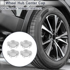 Set of 4 Silver Tone Wheel Hub Center Caps for Chevrolet Silverado 1500 (2007–2013)
