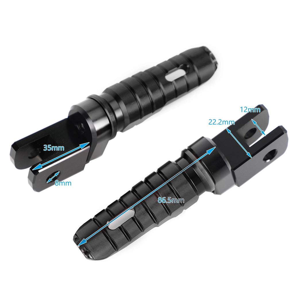 Front Footrests Foot Pegs for Triumph Street Triple 765/Daytona 675 (2017–2021)