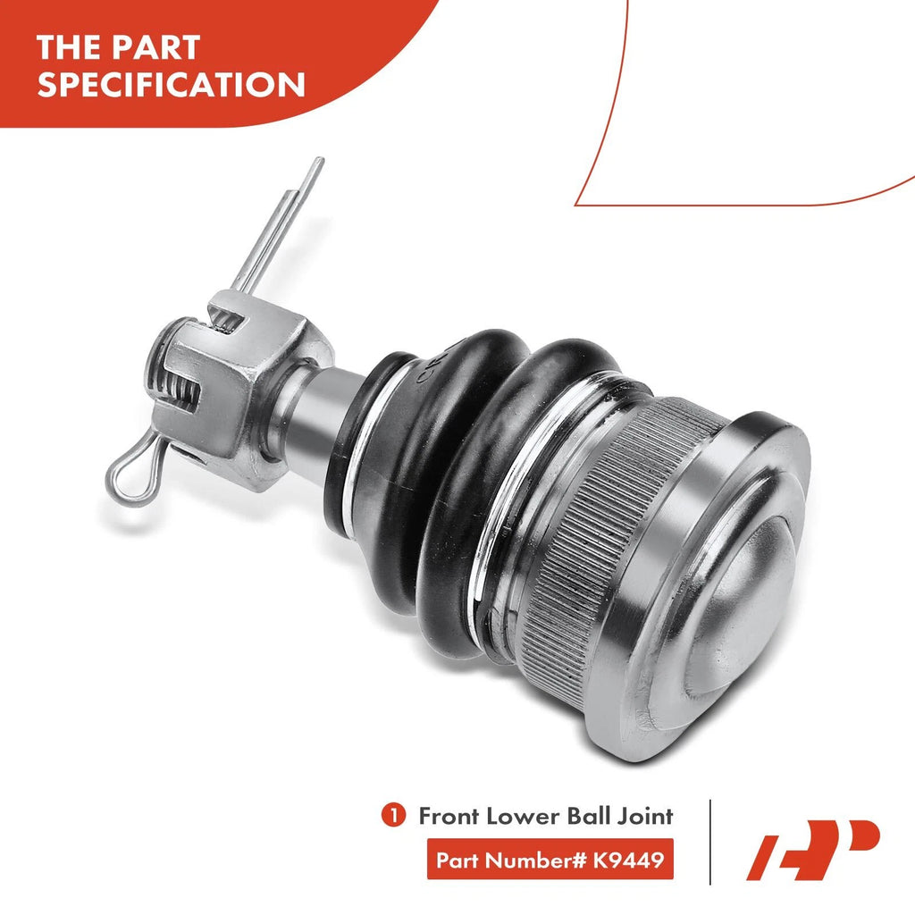 Set of 6 Front Inner & Outer Lower Ball Joints for Nissan Sentra (1995–1999)