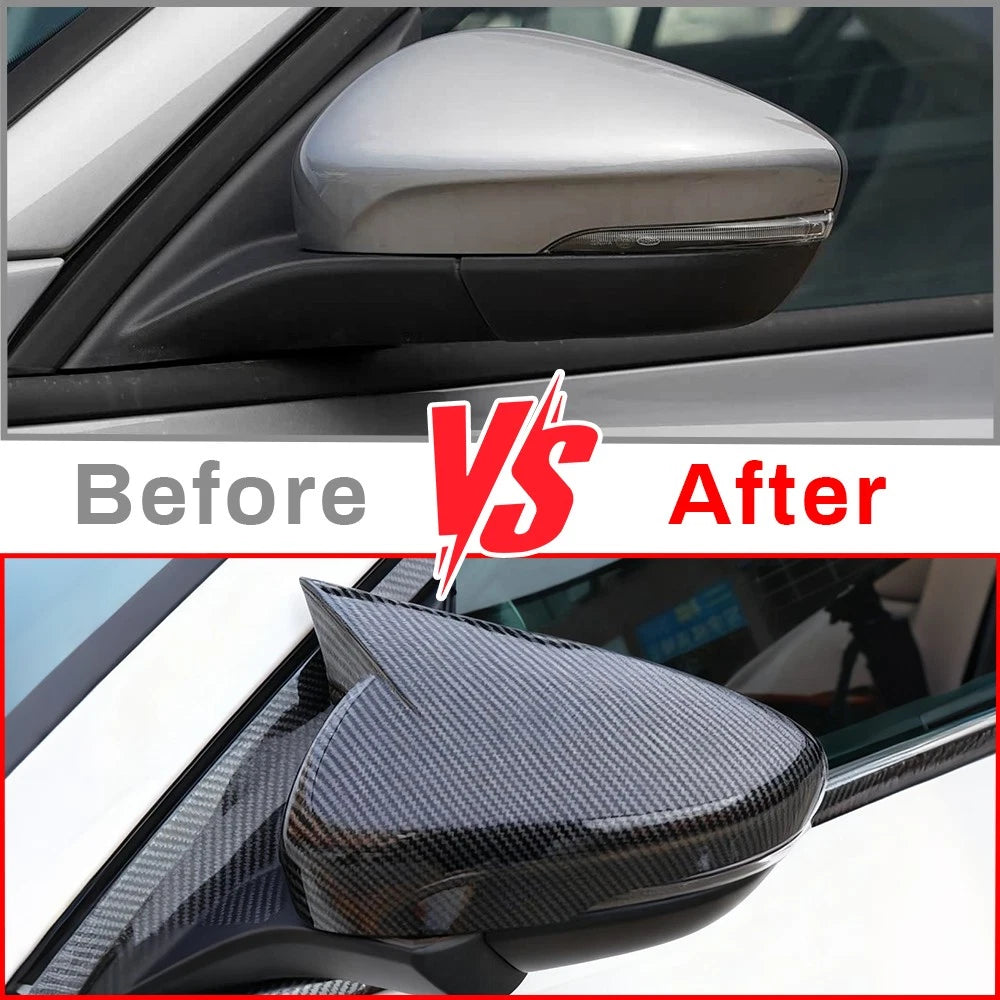 Set of 2 Carbon Look Side Mirror Cover Caps for Ford Focus MK4 (2019–2024)