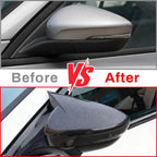 Set of 2 Carbon Look Side Mirror Cover Caps for Ford Focus MK4 (2019–2024)