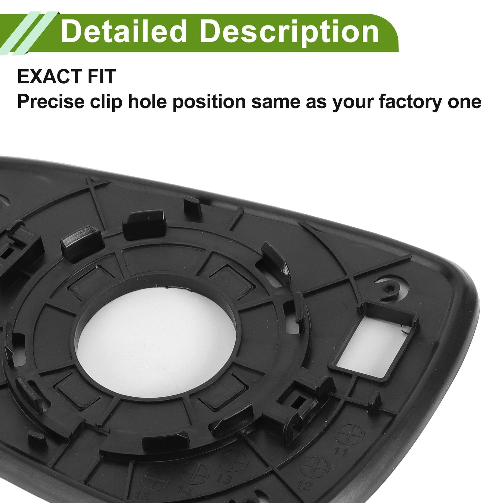 Right Side Mirror Glass Replacement for Hyundai I30 (2012–2017)