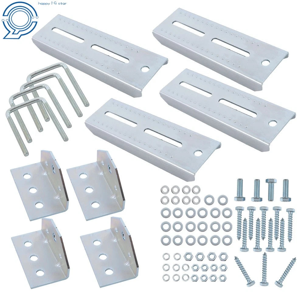 Set of 4 Galvanized Swivel Top Bunk Brackets for Boat Trailer