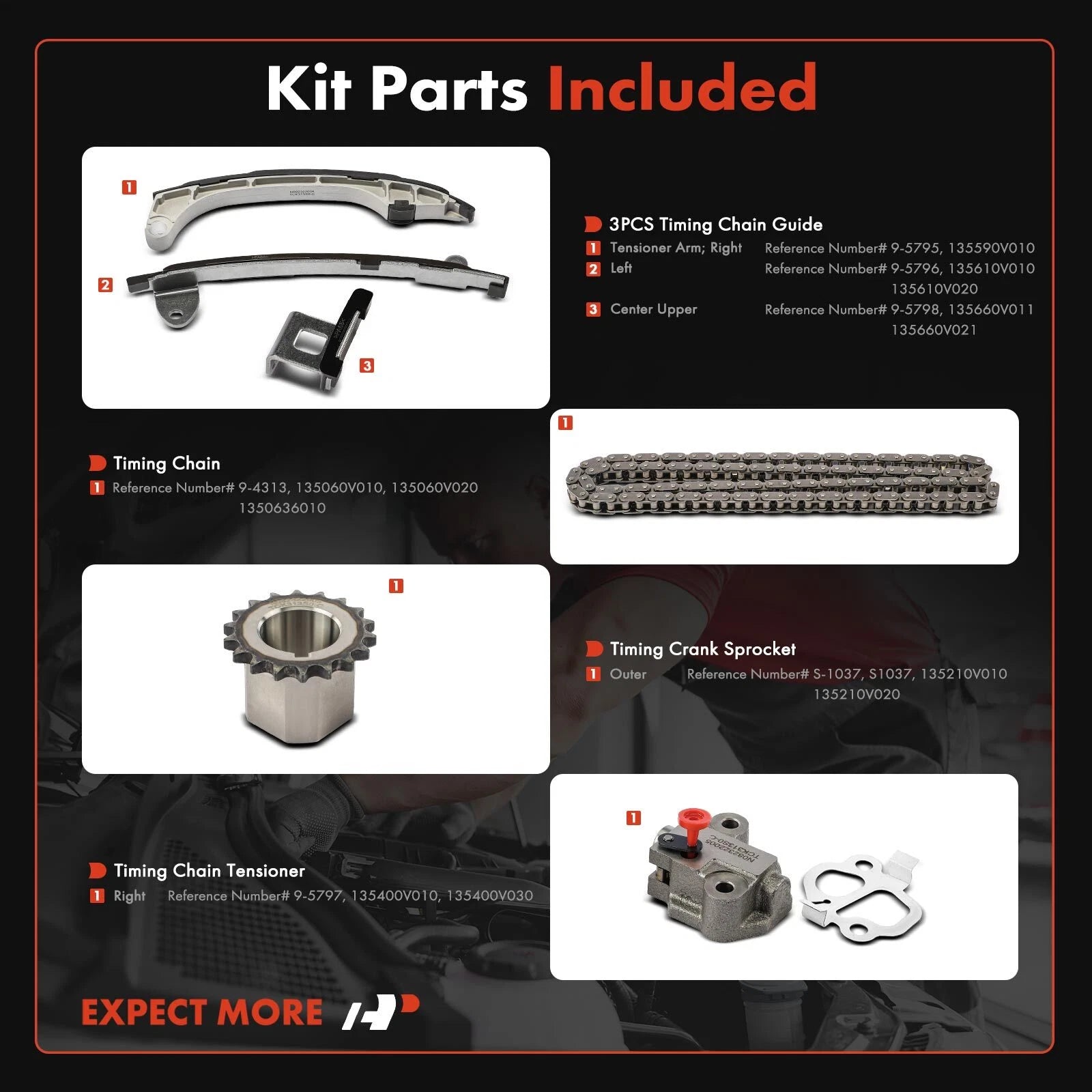 Timing Chain Kit for Toyota Camry Avalon Lexus ES300h Scion (2010-2017)