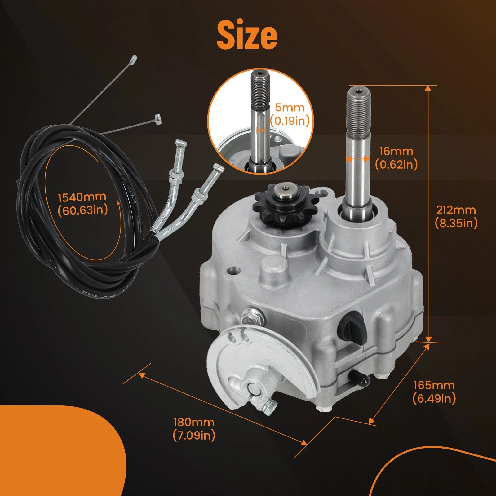Forward Reverse Gear Assembly Box for Go Kart (2HP-14HP Engine)