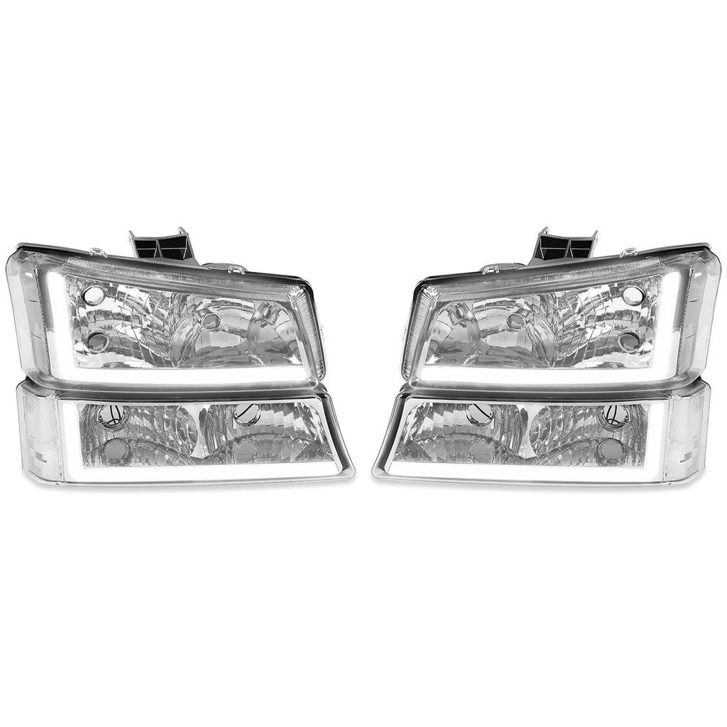 LED DRL Headlight Bumper Lamps for Chevy Silverado Avalanche 1500-3500 (2003–2007)