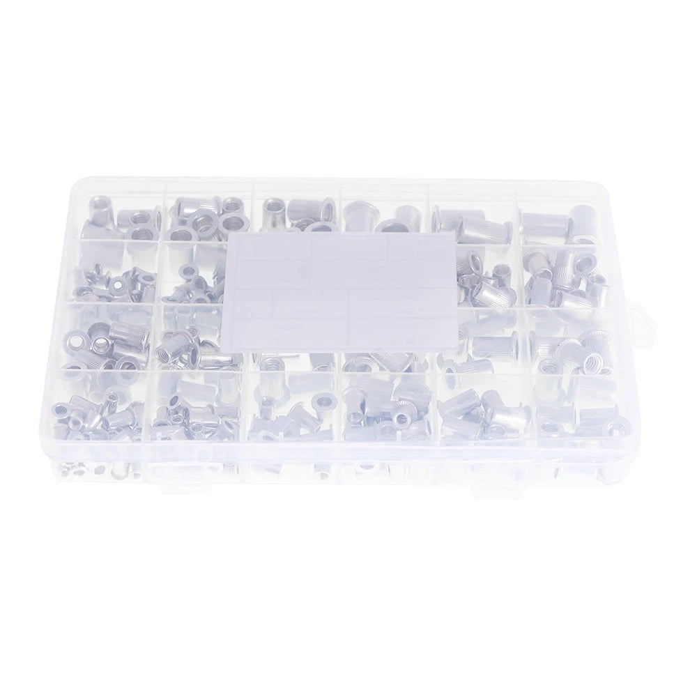 Set of 300 Aluminum Rivet Nut Kit for Metric & SAE Applications