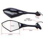 LED Turn Signal Side Mirror for Honda Kawasaki (Motorcycle)
