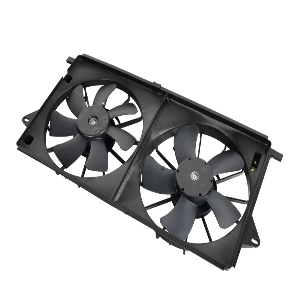 Dual AC condenser radiator cooling fan for Cadillac DTS, Buick Lucerne (2006–2011)