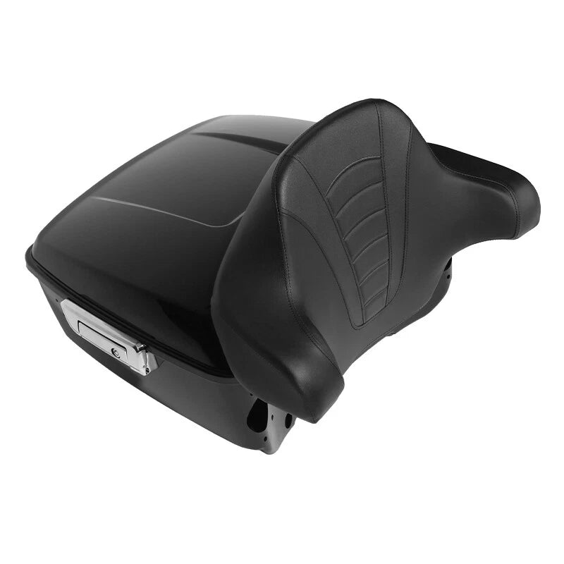 Black King Trunk with Backrest for Harley Touring Electra Road Glide (2014–2026)
