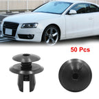 50Pcs 10mm Black Plastic Rivets Clips for Volkswagen 