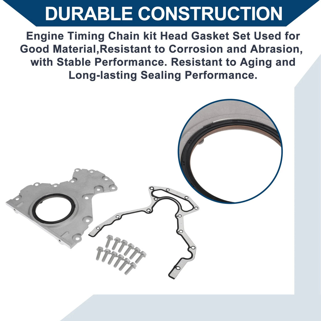 Engine Timing Cover Gasket Set No. 12559287 for GMC Chevy 6.0 6.2 4.8 5.3 (2007–2019)