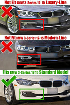 Front Bumper Side Fog Light Grill Trims for BMW 3-Series (2012–2015)