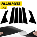 Set of 6 Black Pillar Posts Door Window Cover Trim for Hyundai Elantra (2021–2023)