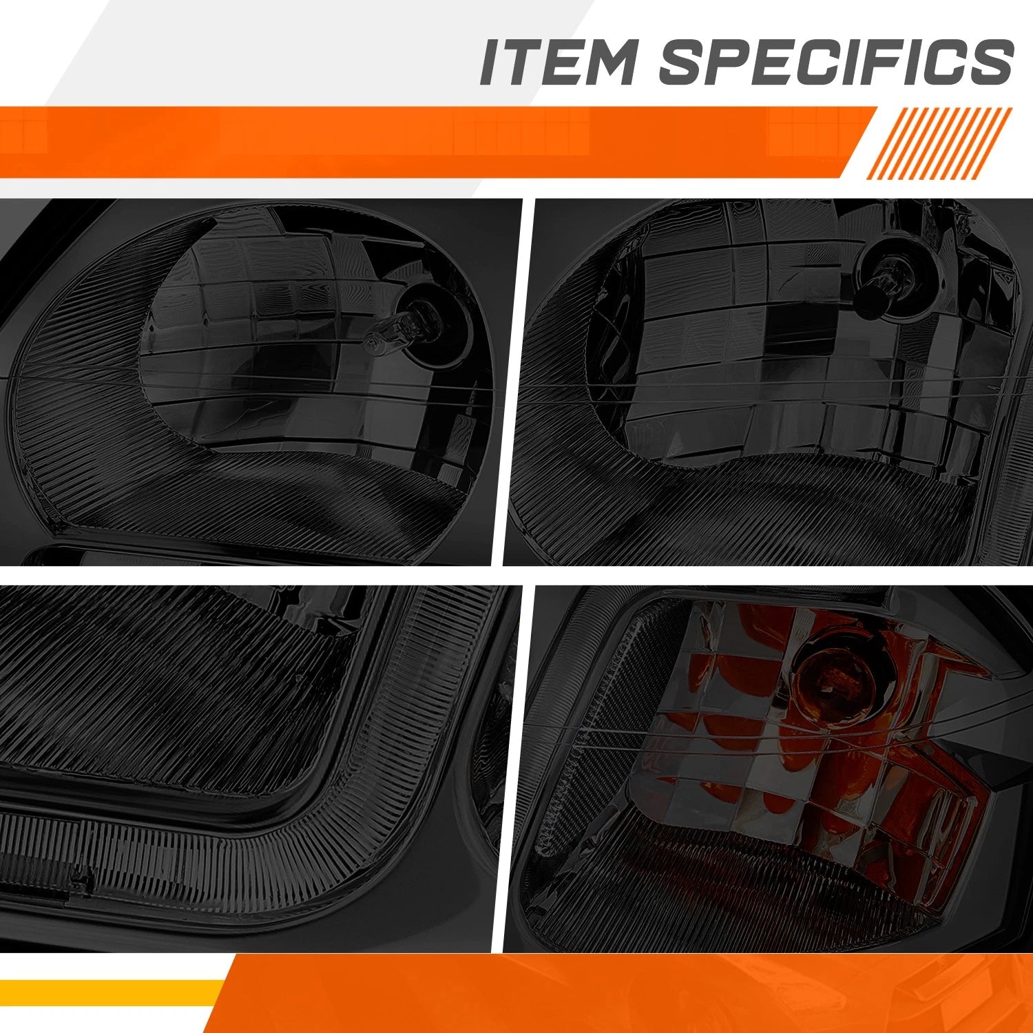 LED DRL Smoked Lens Clear Corner Headlight for Chevy Impala (2000–2005)