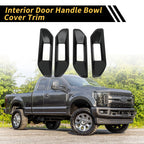 Set of 4 Carbon Fiber Door Handle Bowl Cover Trim for Ford Ranger (2023–2024)
