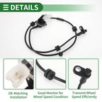ABS Wheel Speed Sensor No.D6514371Y for Mazda 2 (2007–2014) Rear Left/Right