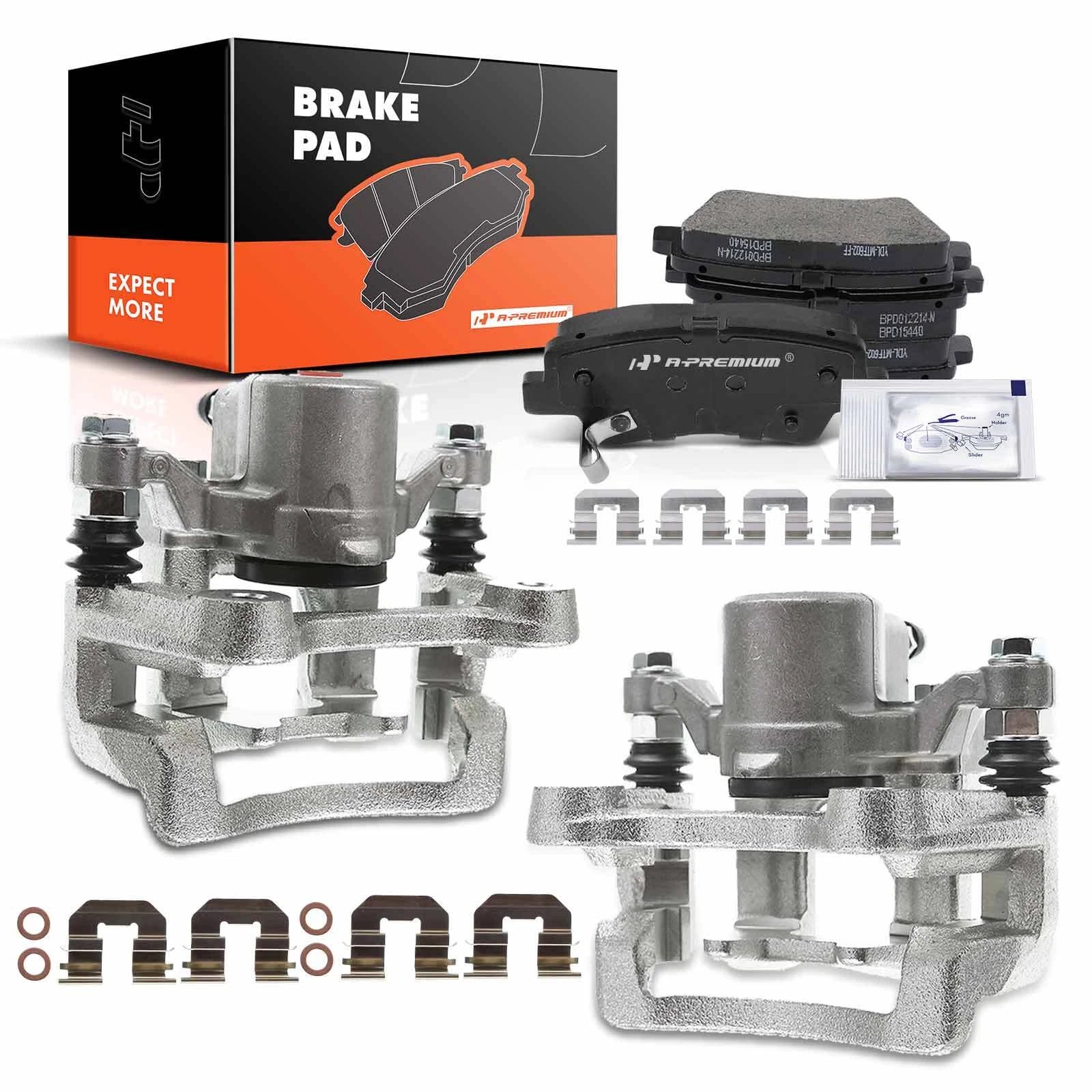 Rear Brake Caliper & Ceramic Brake Pad for Hyundai Sonata (2015)