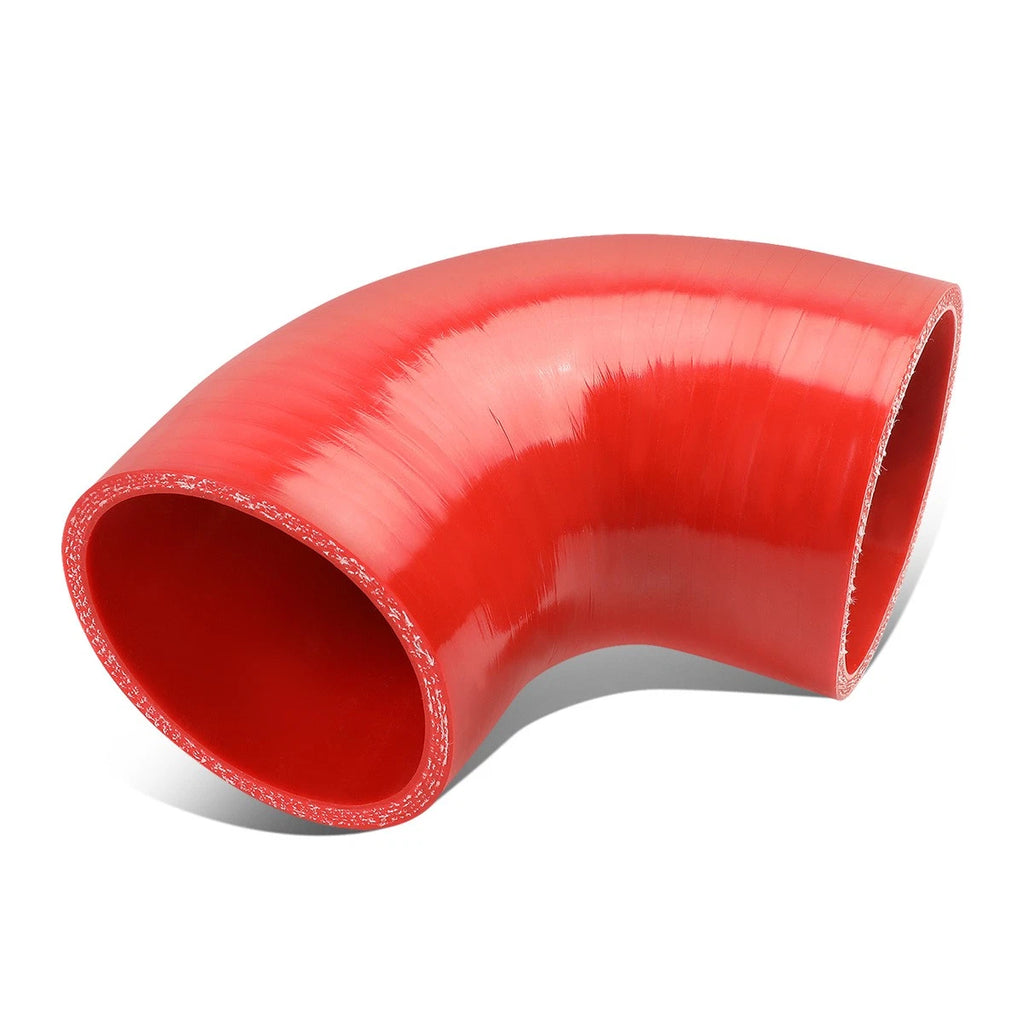 2.75" 3-Ply 90 Elbow Turbo Intake Intercooler Coupler Silicone Hose Red