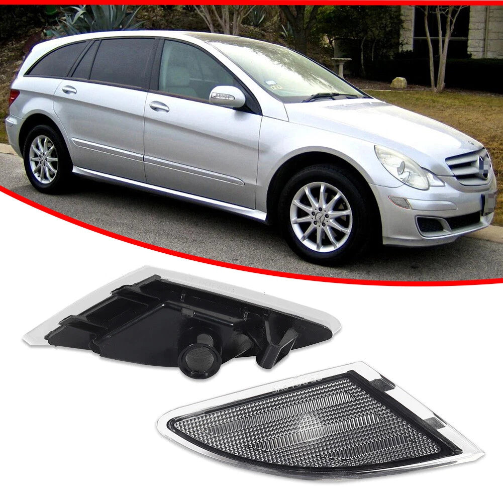 2X Euro Clear Lens Front Side Marker Light for Benz W251 R-Class (2006–2010)