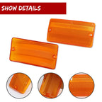 Pair Amber Front Turn Signal Light Lenses for Ford Bronco (1969–1977)