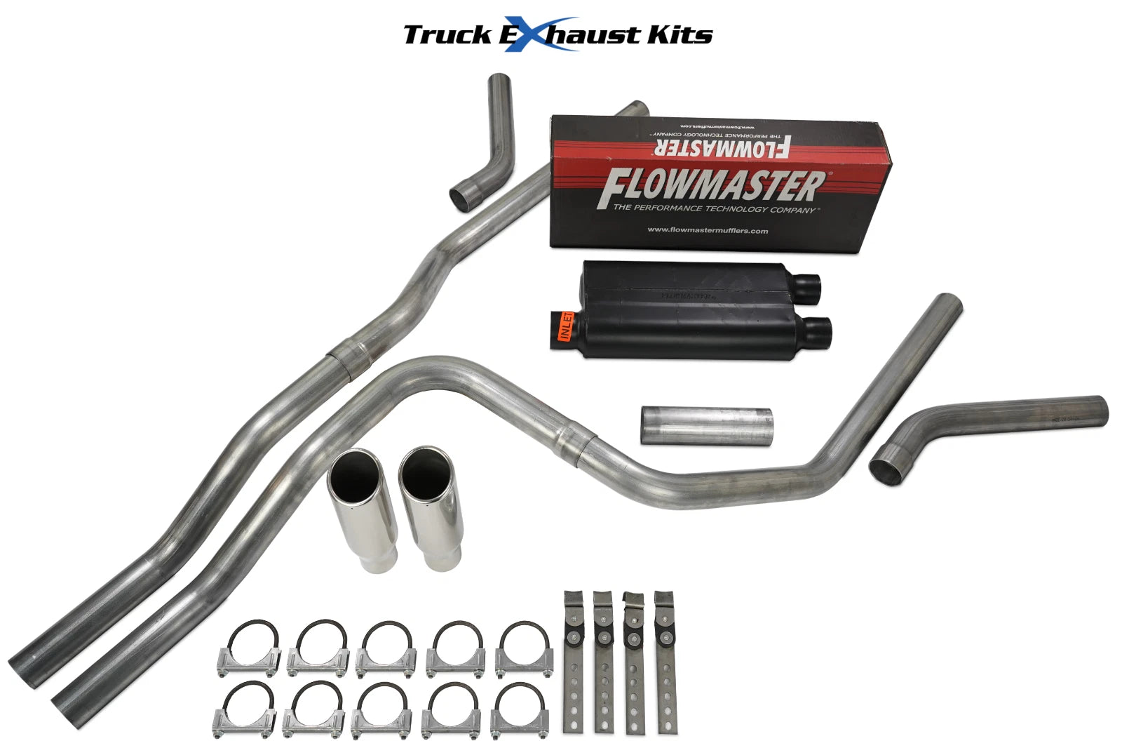 Dual Exhaust Kit for Chevy Suburban (2000–2006) - 2.5" C Exit, Flowmaster 50 Series