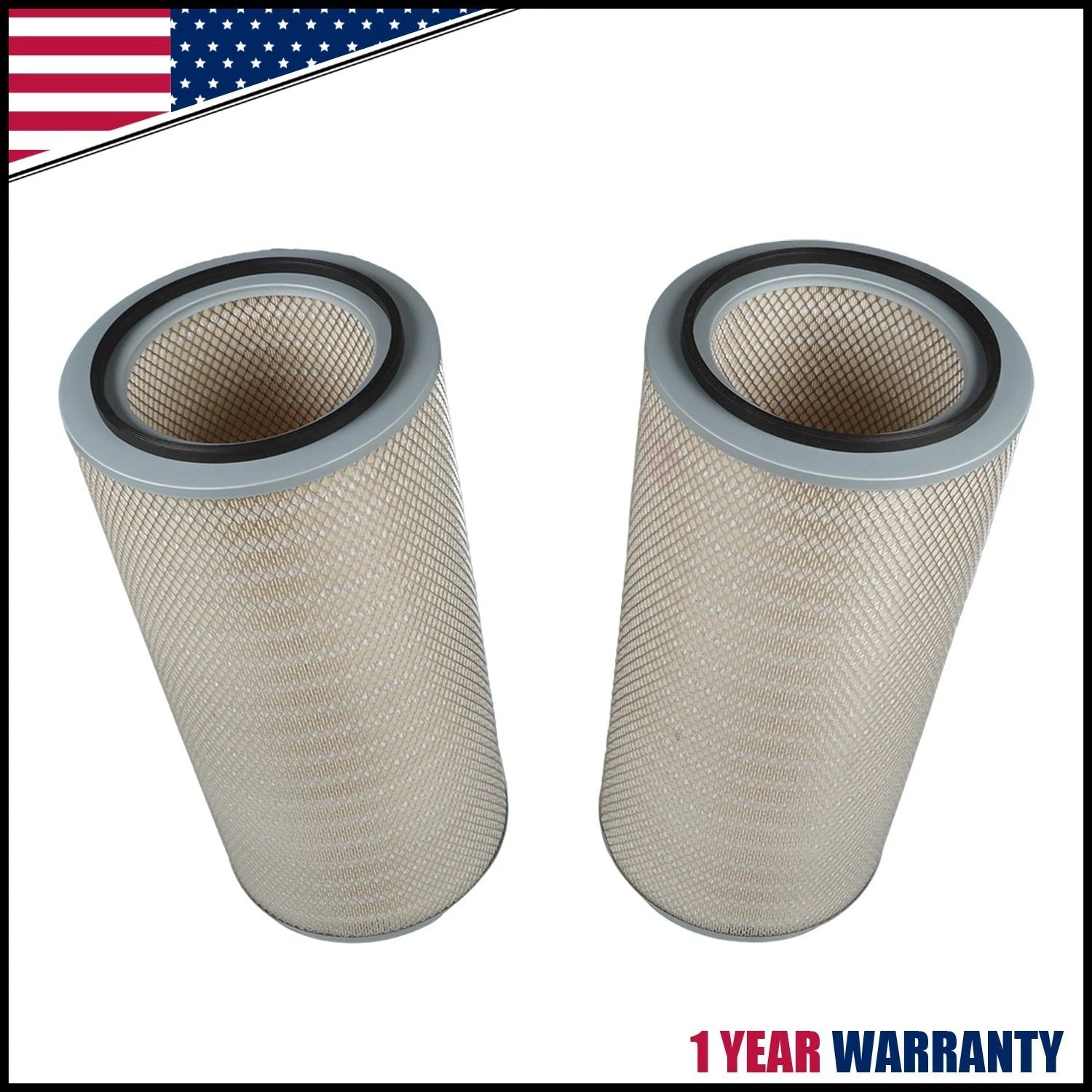 2X Engine Air Filter for Peterbilt Trucks (Baldwin/Wix PA2608 AF996M 46868)