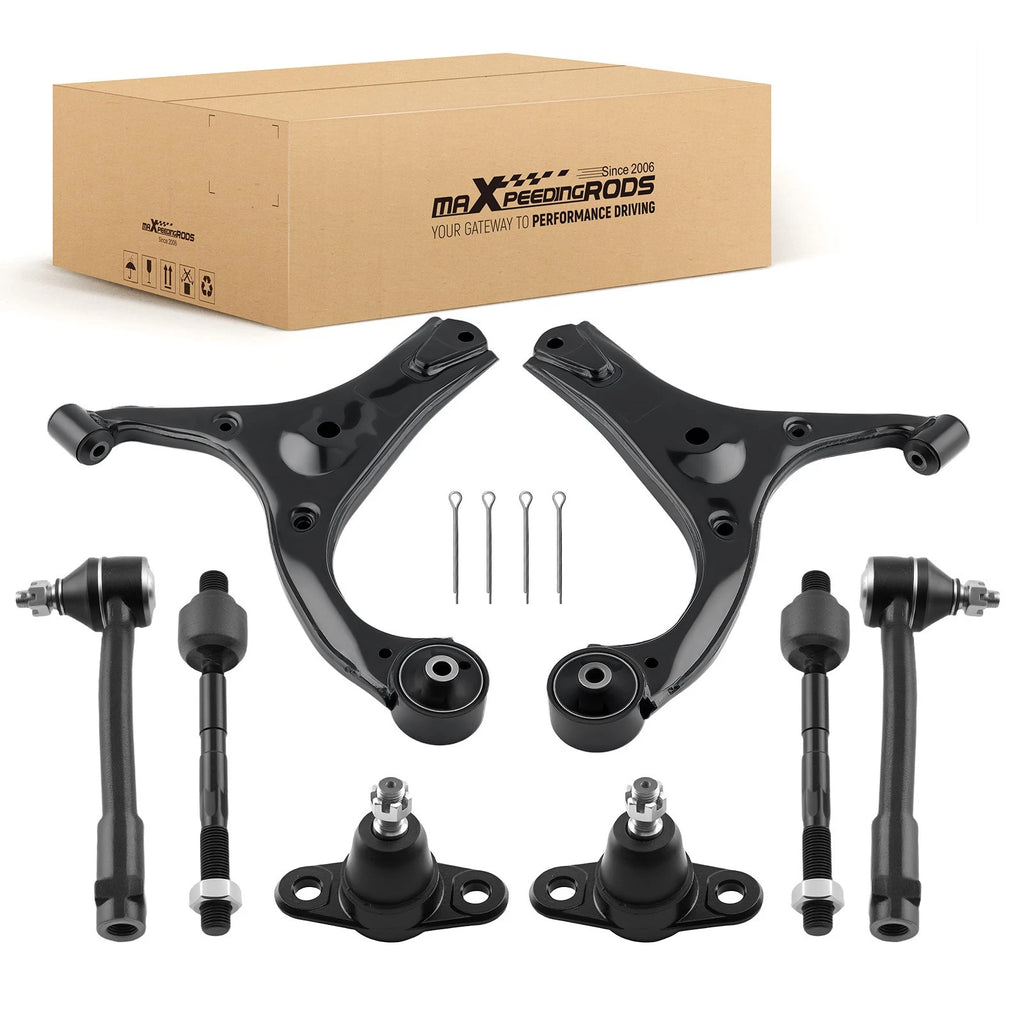 8pc Front Lower Suspension Kit Control Arm Tie Rod for Kia Rio/Rio5 (2006–2011)