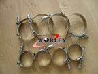 8PCS 2" Turbo Pipe Hose Coupler T-Bolt Clamps for Universal (54-62mm)