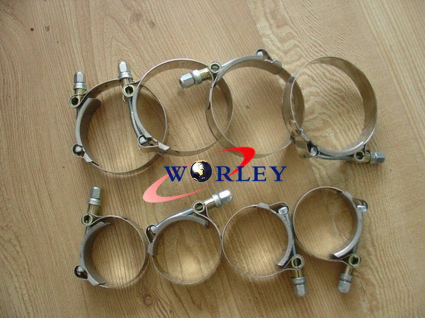 8PCS 2" Turbo Pipe Hose Coupler T-Bolt Clamps for Universal (54-62mm)