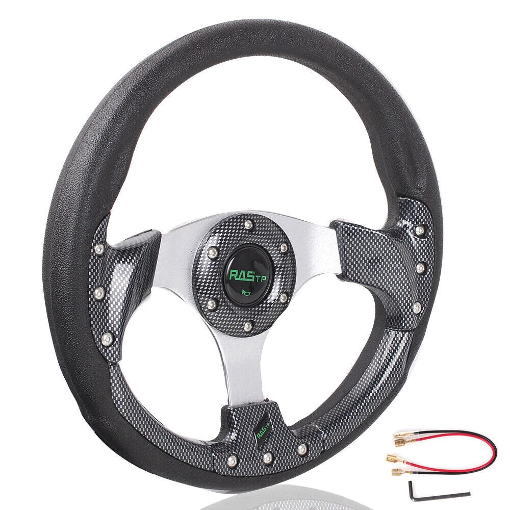 320mm Steering Wheel with Horn Button for Universal Fit (13")