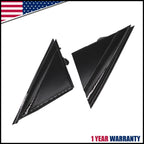 Set of 2 Gloss Black Door Mirror Flag Cover Moldings for Fiat 500 (2012–2019)