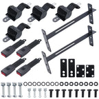 Set of 4 Golf Cart Belt Bracket Safety Kit for EZGO Yamaha Club Car (35")