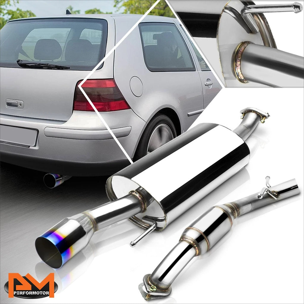 Burnt Muffler Tip for VW Golf MK3 2.0/2.8 (1993–1999) - 3.5" Stainless Catback