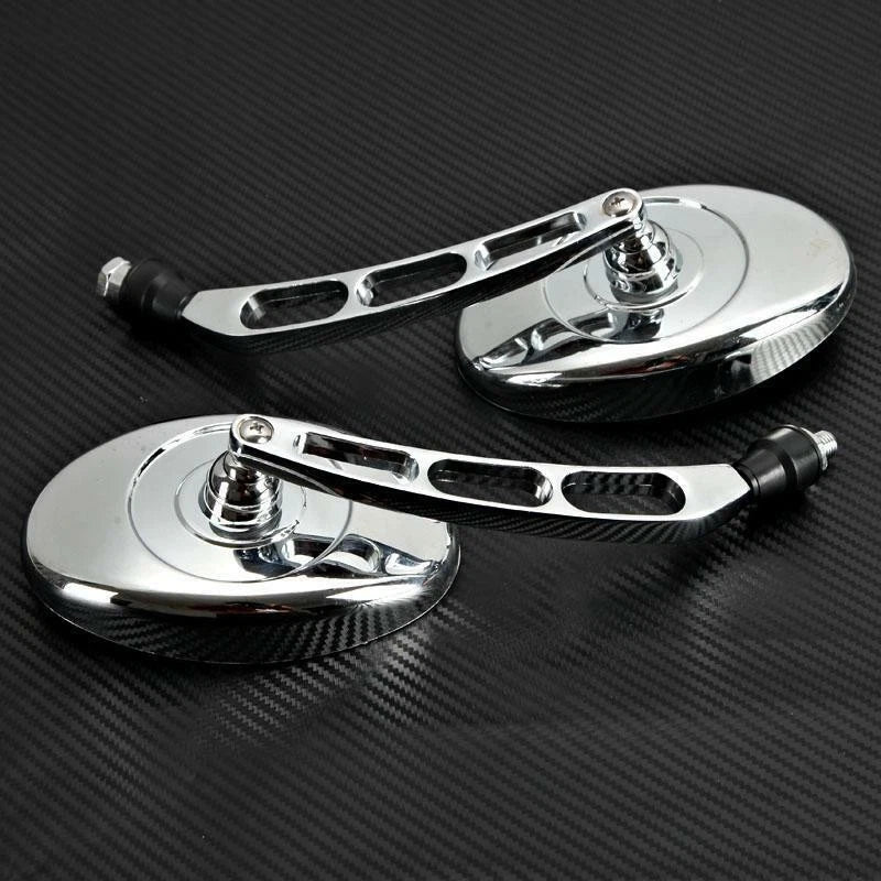 Chrome Rearview Mirrors for Honda Shadow Rebel CB Cruiser (10MM Thread)