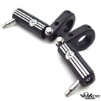 1.25" 32mm Black Skull Gear Foot Pegs for Harley Touring