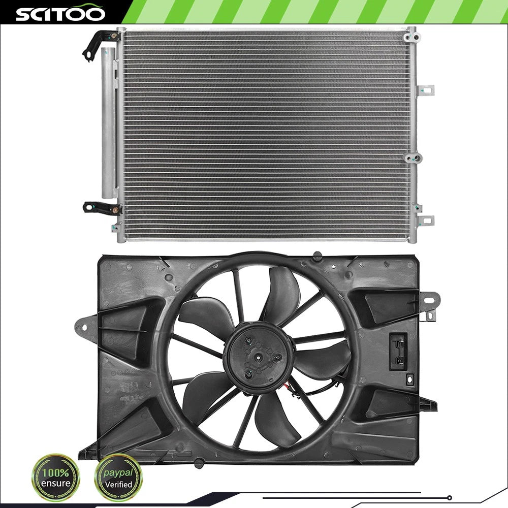 A/C Condenser and Cooling Fan Kit for Jeep Cherokee (2014–2018)