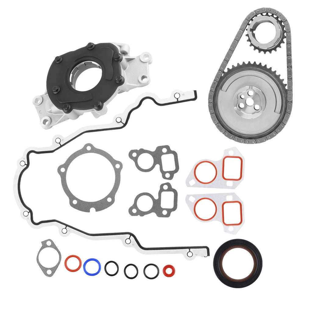 Oil Pump & Timing Chain Kit for Chevy GMC Cadillac Buick 4.8L–6.2L (1999–2010)