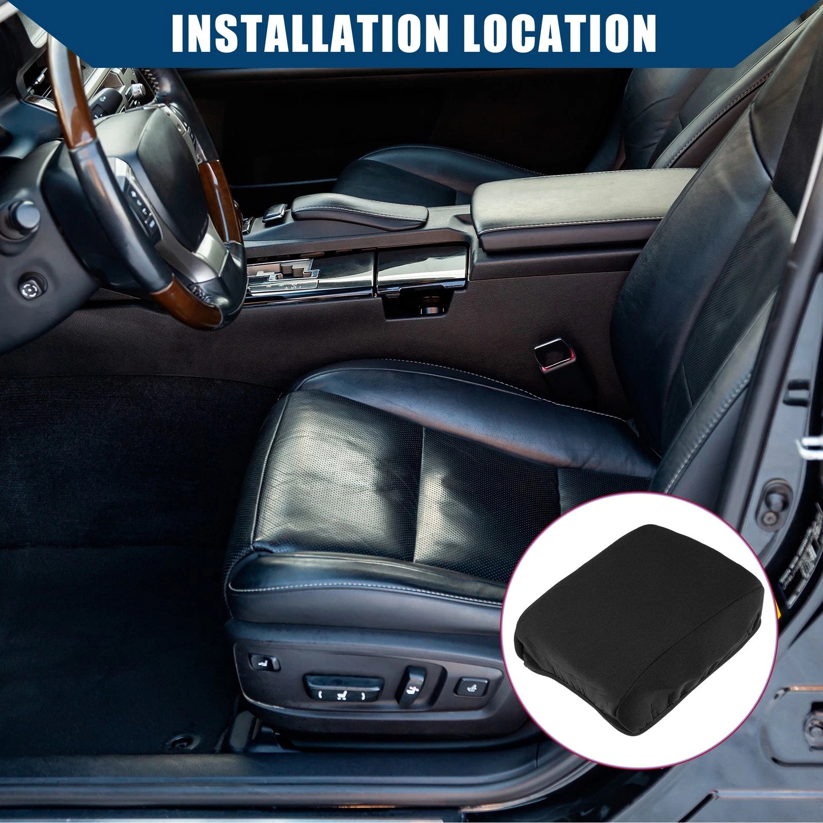 Center Console Armrest Cover for Honda CR-V (2012–2016) Neoprene Black