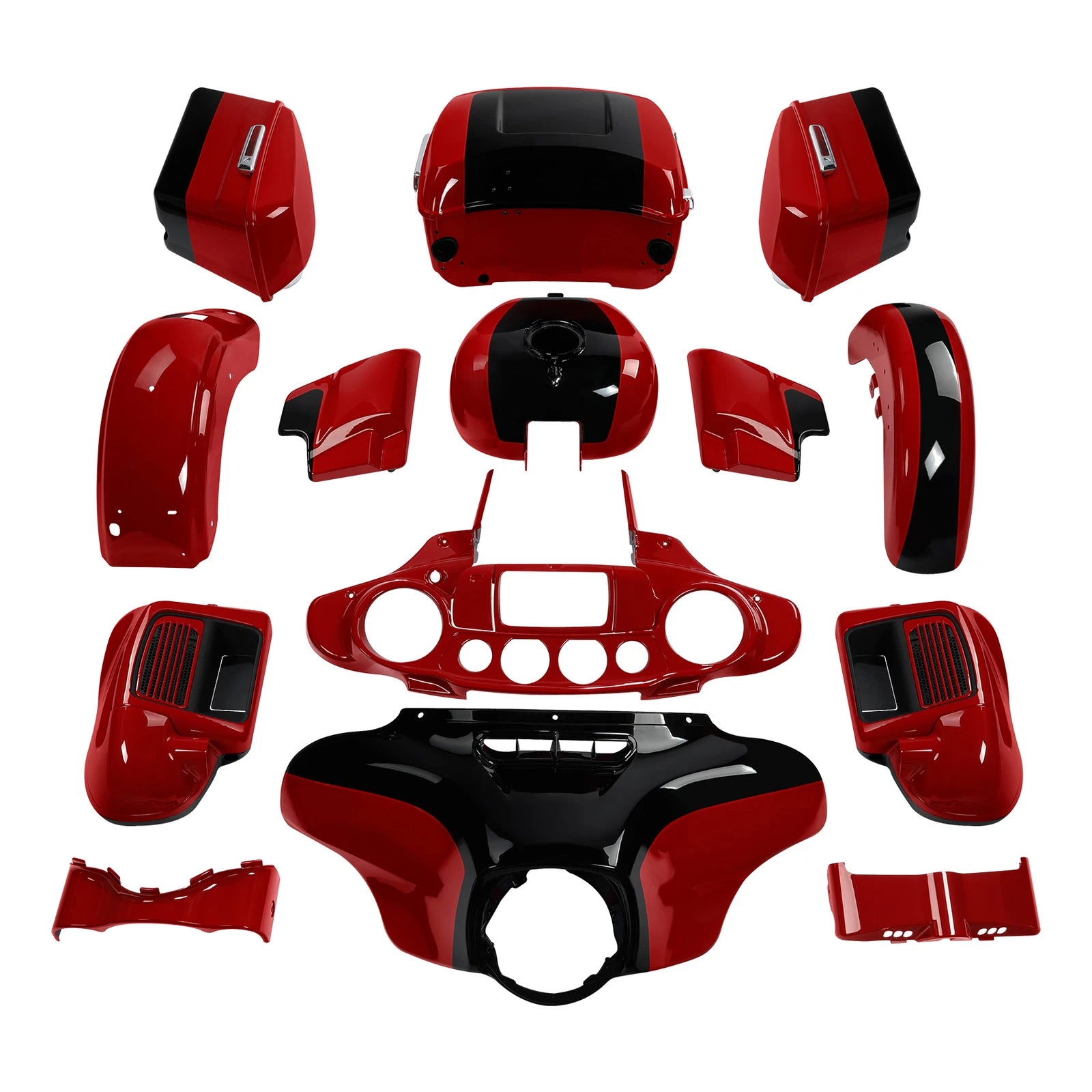 Fairings Bodywork for Harley Electra Glide (2014–2023) Billiard Red/Vivid Black