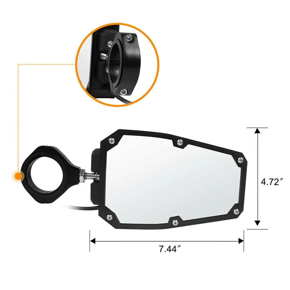 Rear View Side Mirrors with LED Lights for Polaris RZR