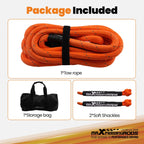 Kinetic Energy Rope 9m x 25mm for Off-Road SUV Truck (30864lbs Recovery Kit)