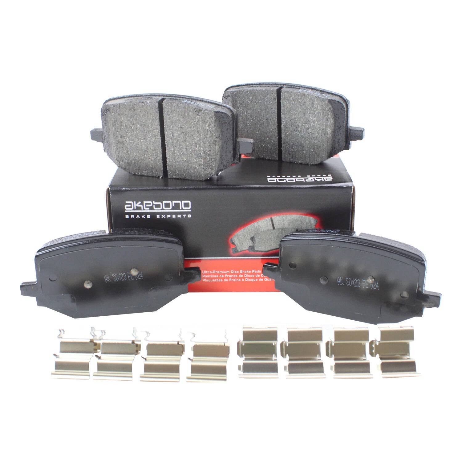 Set of 4 Akebono Severe Duty Rear Disc Brake Pads for Ford Police Interceptor Utility (2013–2019)