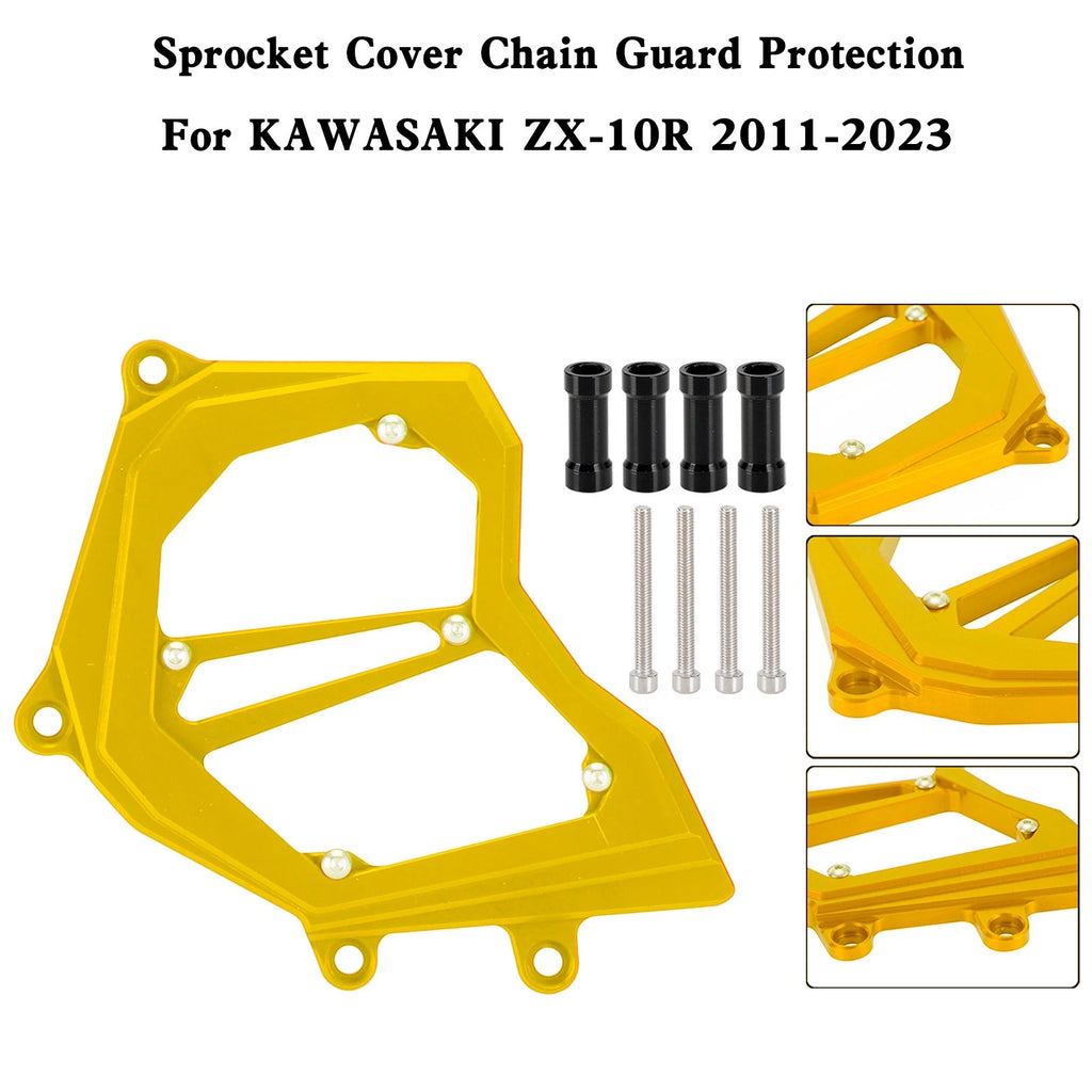 Front Sprocket Cover Chain Guard for Kawasaki Ninja ZX-10R (2011–2023) Gold